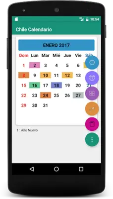 Chile Calendario 2020 android App screenshot 4